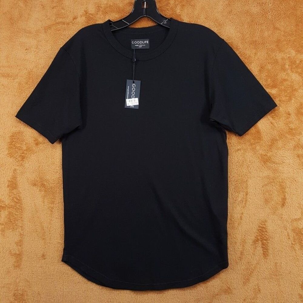 GOOD LIFE Shirt Mens Small Black Pullover Crew Supima Cotton Modal T-Shirt Tee